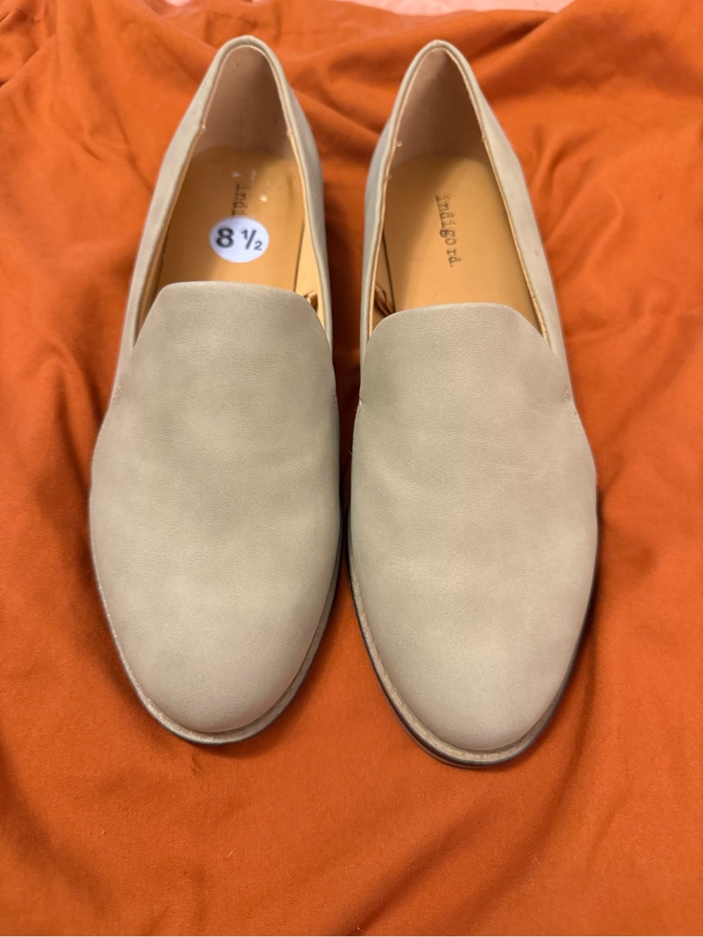 Slip-On Women’s Loafers in Light Beige - Size 8½